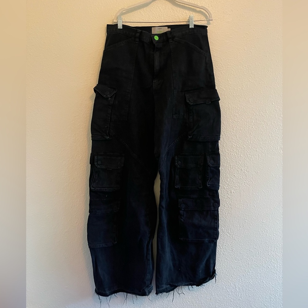 Hudson x Zoe Costello Janis High rise wide leg in Black brick